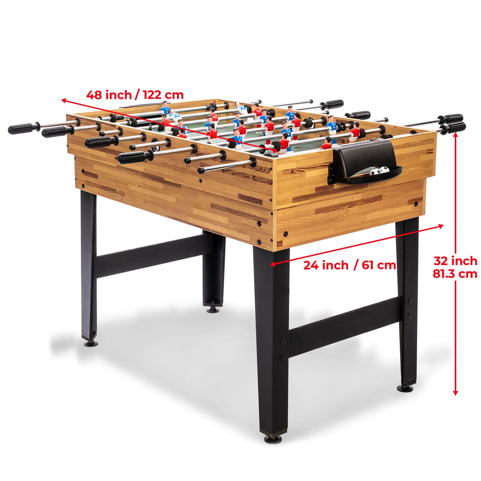 SULIVES 2x4ft 13-in-1 Combo Game Table for Home & Game Room, with Hockey, Football, Billiards, Ping Pong, Chess, Checkers, Mini Basketball, and more